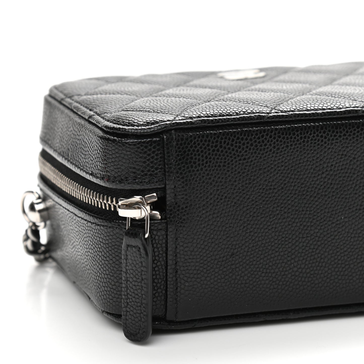 Caviar Quilted Camera Bag Black