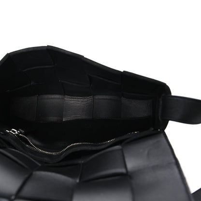 Bottega Veneta Lambskin Maxi Intrecciato Cassette Crossbody Bag Black 5 of 13