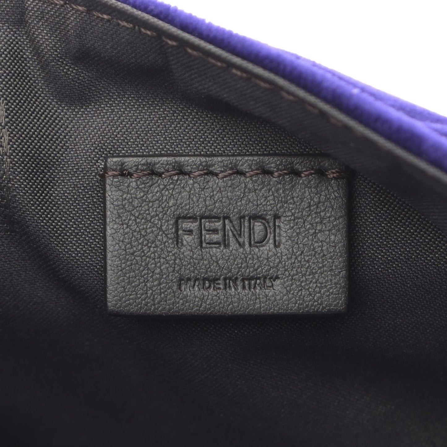 Velluto FF Embossed Mini Baguette Viola Plus