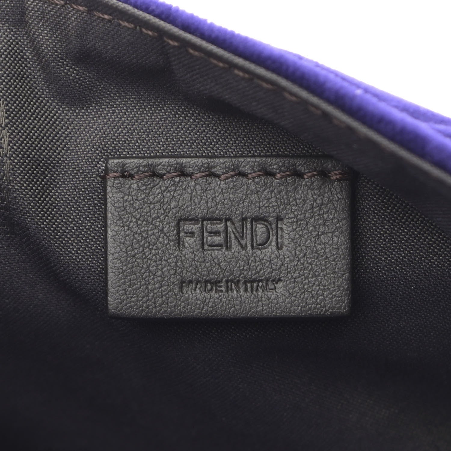 Fendi Velluto FF Embossed Mini Baguette Viola Plus 6 of 13