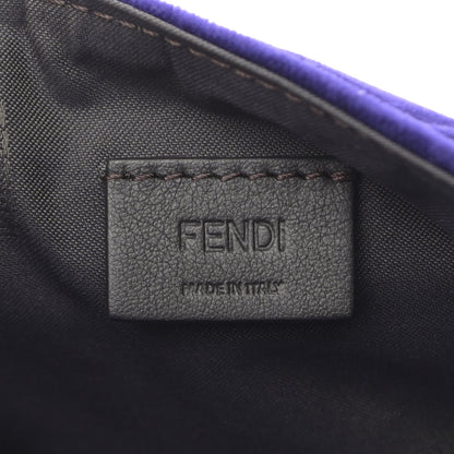 Fendi Velluto FF Embossed Mini Baguette Viola Plus 6 of 13