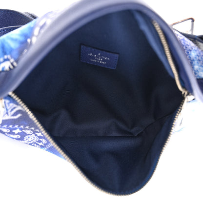 Louis Vuitton Cowhide Monogram Bandana Discovery Bumbag PM Blue 5 of 9