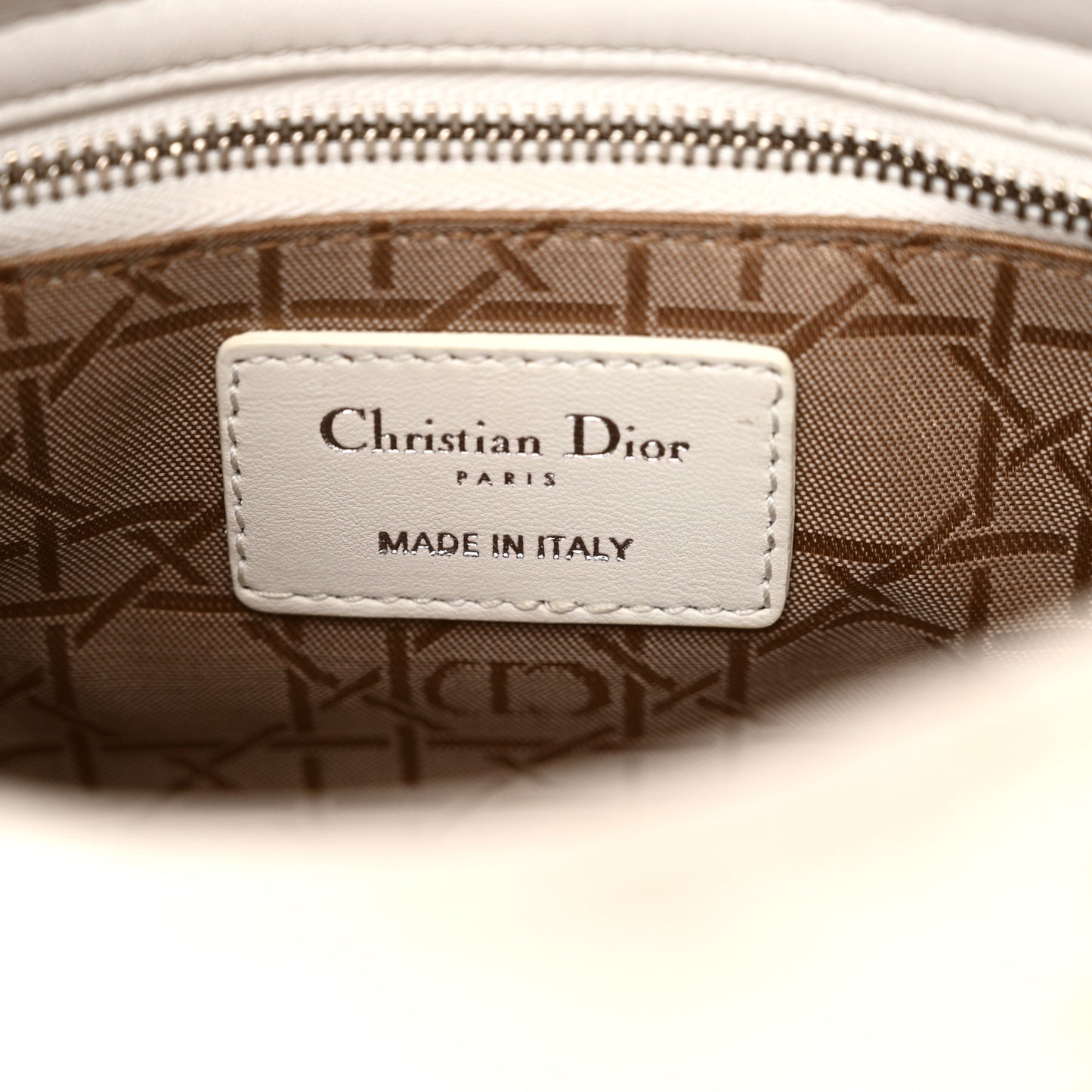 Lambskin Cannage Mini Lady Dior White