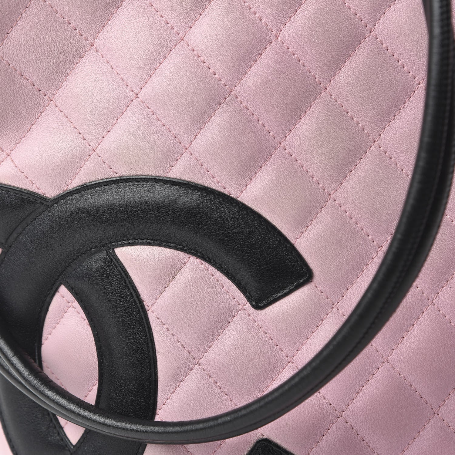 Chanel Calfskin Quilted Large Cambon Messenger Pink Black 10 of 11