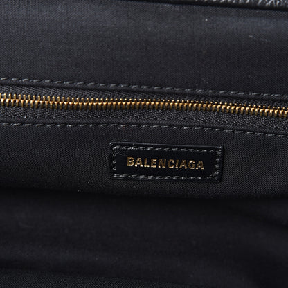 Balenciaga Grained Calfskin Logo XL Cloud Clutch Black 5 of 9