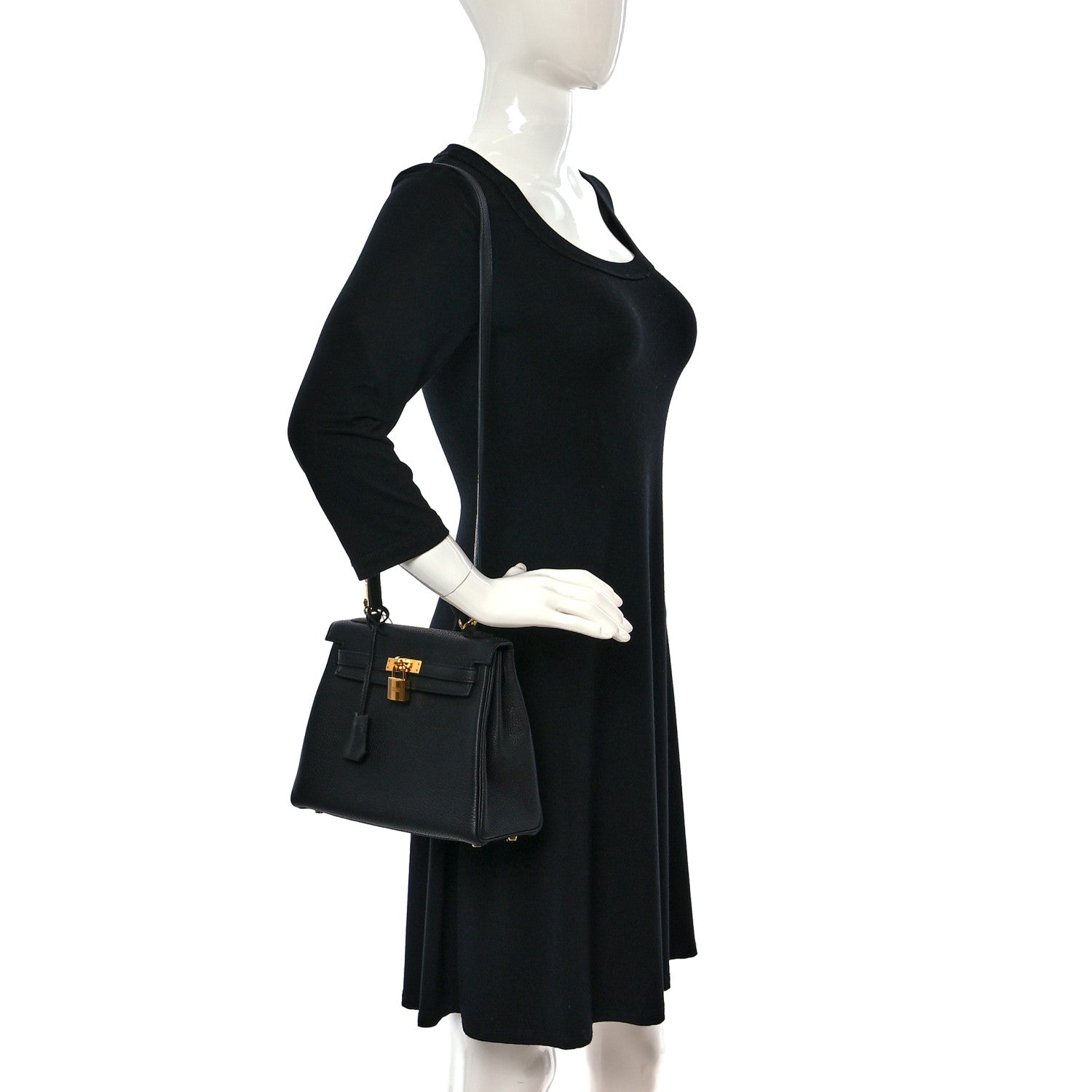 Hermes Togo Kelly Retourne 25 Black 2 of 10