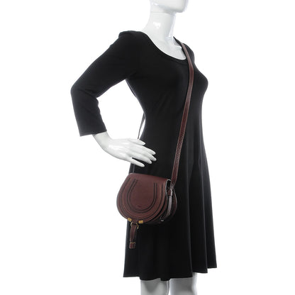 Chloe Calfskin Mini Marcie Round Crossbody Bag Dark Velvet 2 of 9