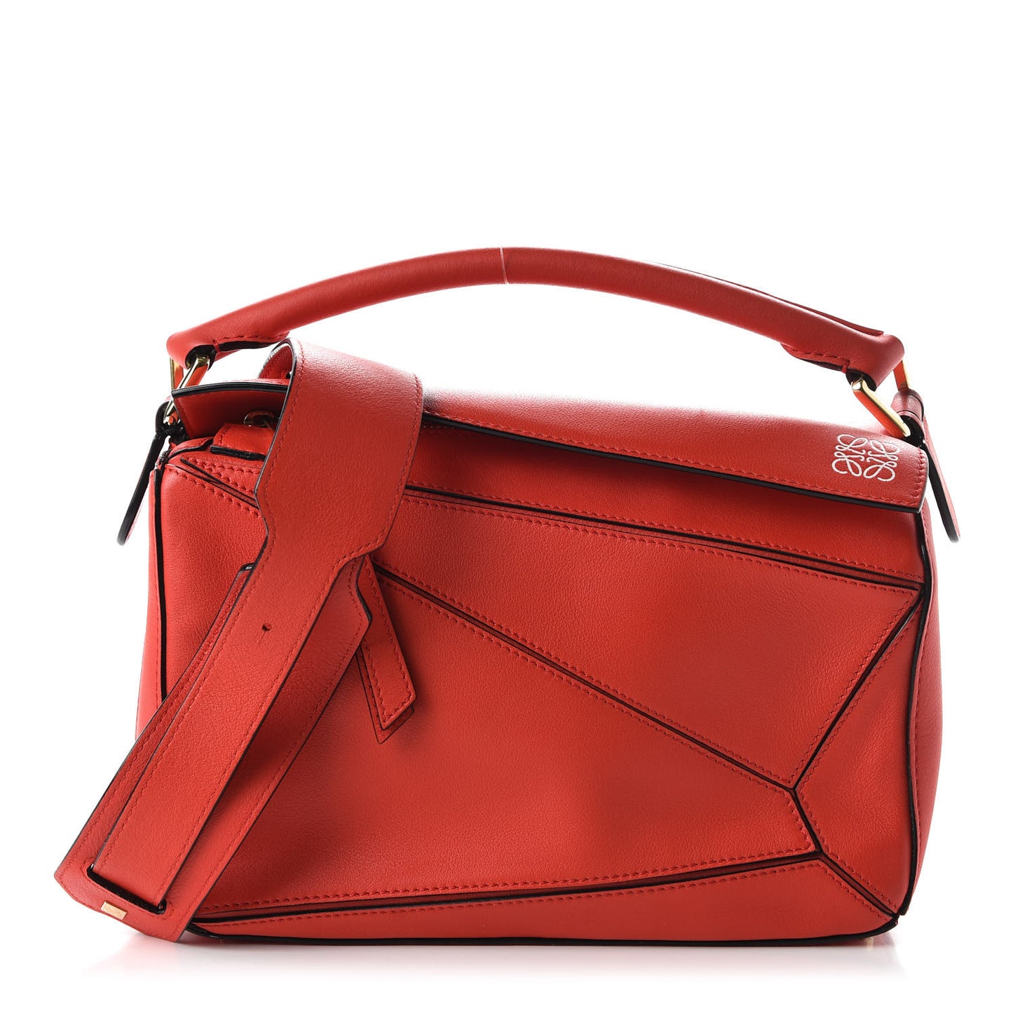 Calfskin Small Puzzle Bag Scarlet