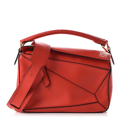 Loewe Calfskin Small Puzzle Bag Scarlet 1 of 9