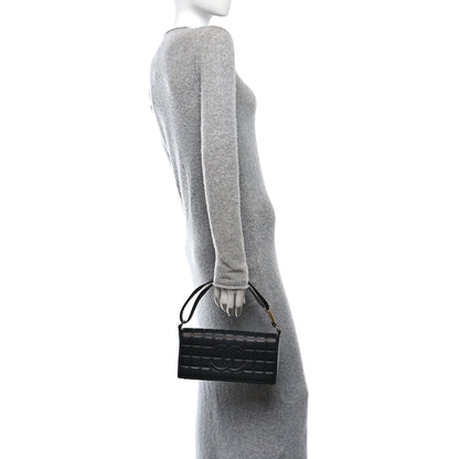 Chanel Lambskin Quilted CC Chocolate Bar Flap Black 2 of 10