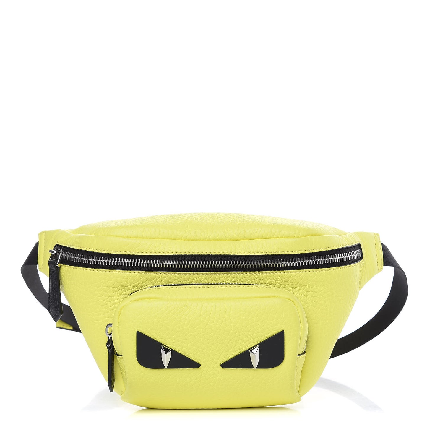 Cuoio Romano Fluo Metal Bug Eyes Pocket Belt Bag Giallo Fluo Black