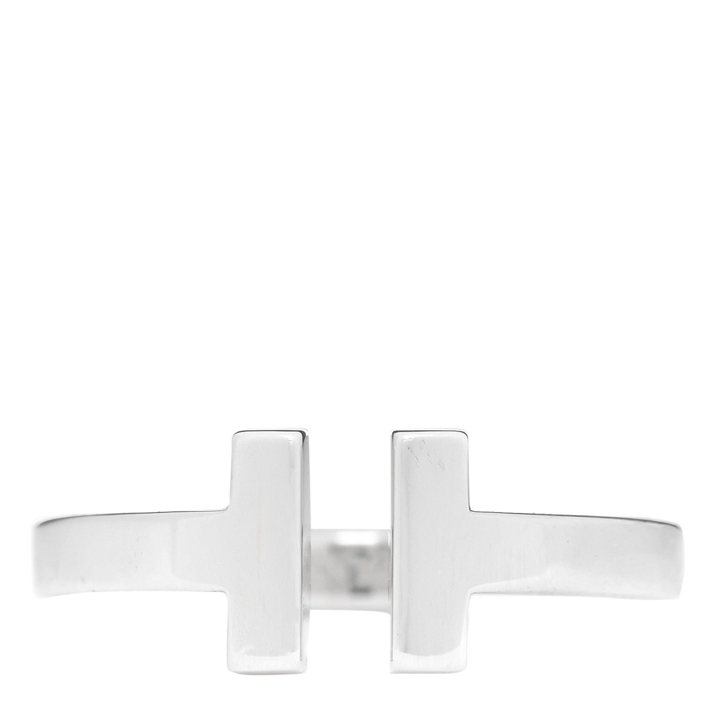 Tiffany Sterling Silver T Square Ring 50 5.5 1 of 4