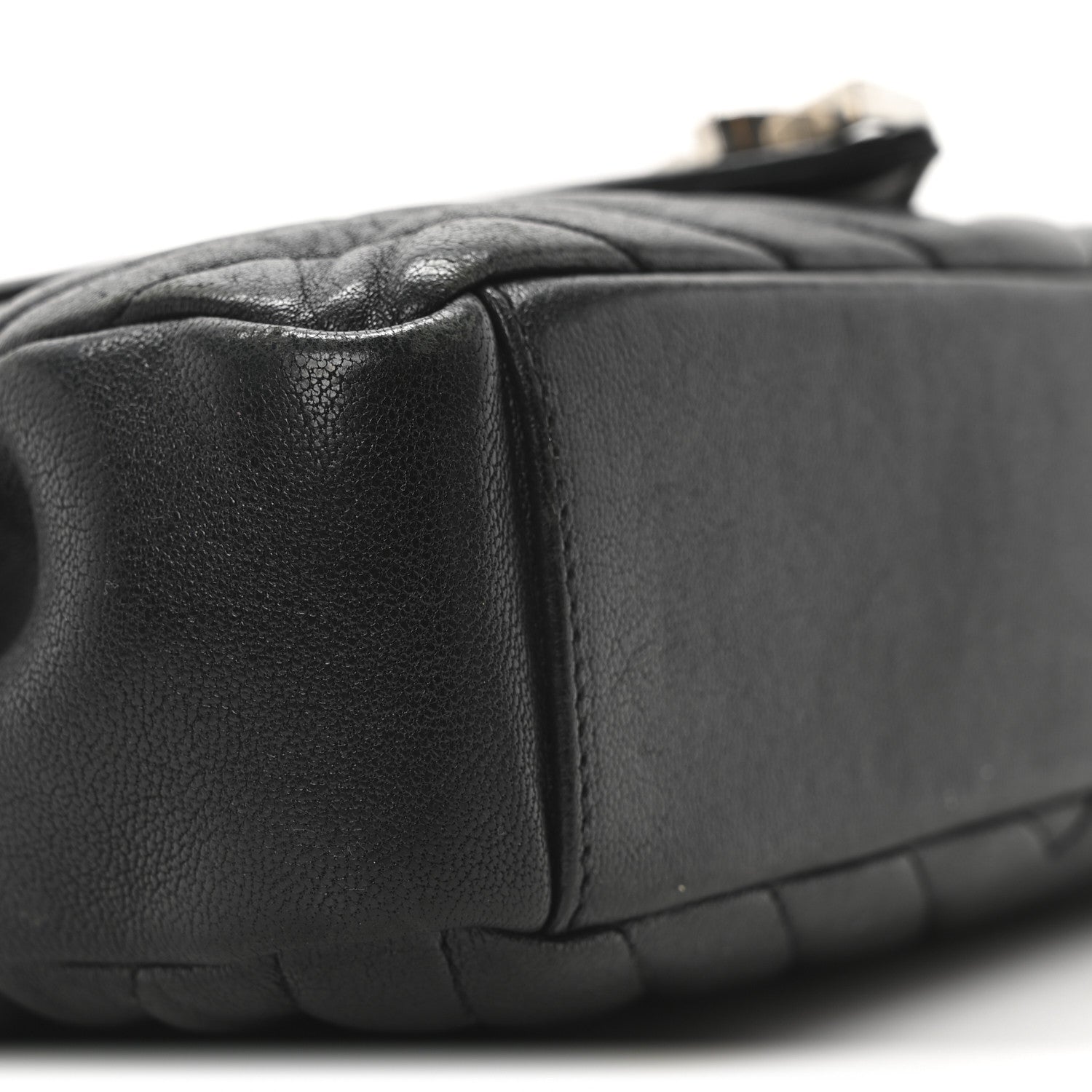 Saint Laurent Sheepskin Matelasse Medium Monogram College Punk Chain Satchel Black 9 of 10