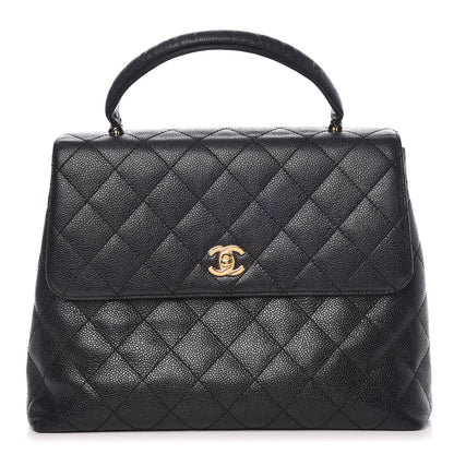 Chanel Caviar Quilted Jumbo Kelly Flap Black 1 of 14