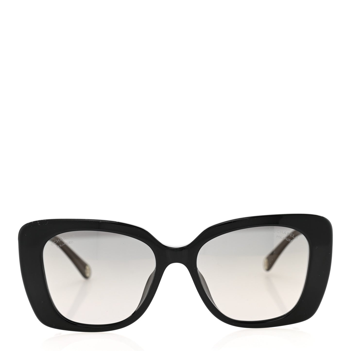 Acetate Rectangle Sunglasses 5504-A Black