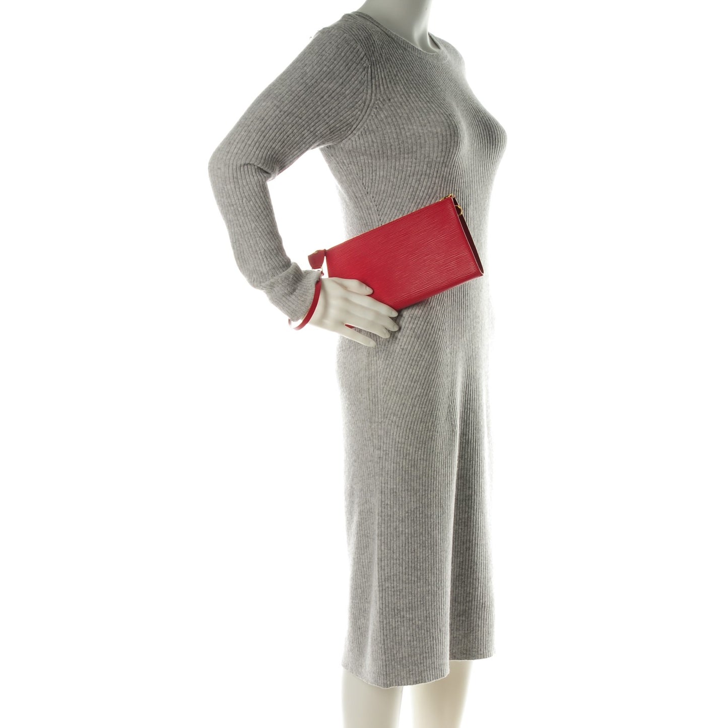 Epi Pochette Accessories 24 Castillan Red