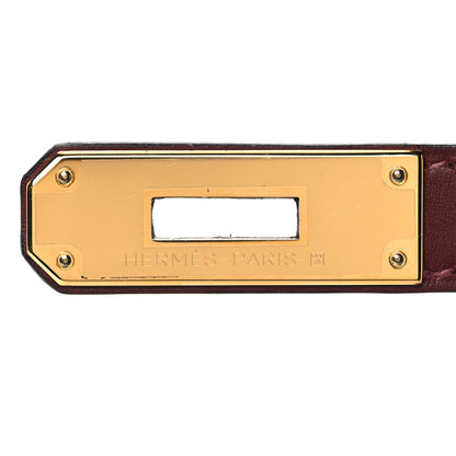 Hermes Taurillon Clemence Sombrero Birkin 30 Rouge H 29 of 37