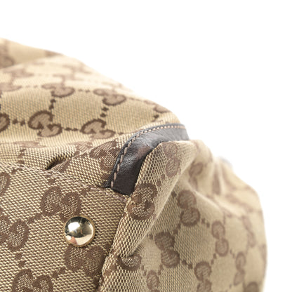 Gucci Monogram Large D Gold Hobo Dark Brown 10 of 16