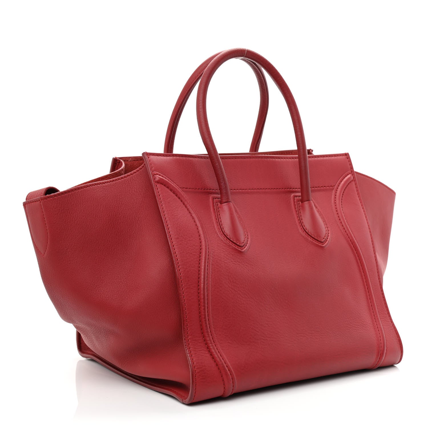 Celine Supple Calfskin Medium Phantom Luggage Red 3 of 11