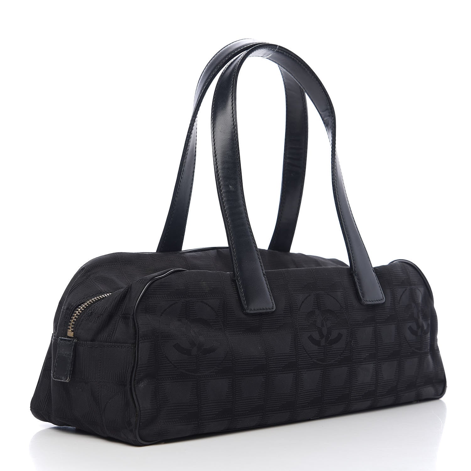 Chanel Nylon Travel Bowler Black 2 of 9