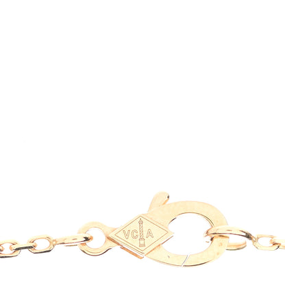 Van Cleef & Arpels 18K Yellow Gold Diamond Yellow Mother of Pearl Vintage Alhambra Pendant Necklace 4 of 7