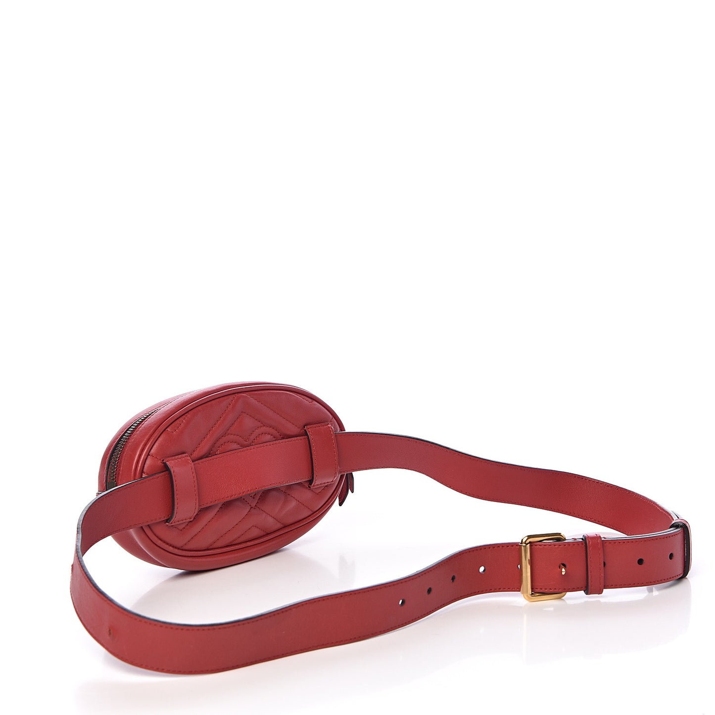 Calfskin Matelasse GG Marmont Belt Bag 105 42 Hibiscus Red