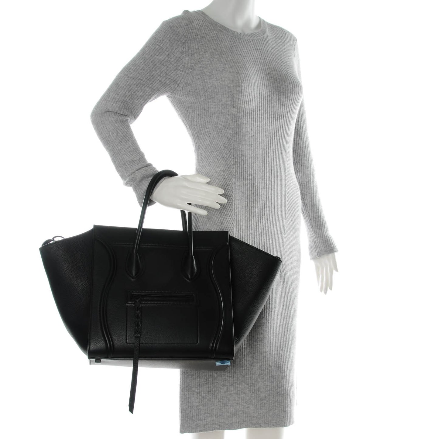 Supple Calfskin Medium Phantom Luggage Black