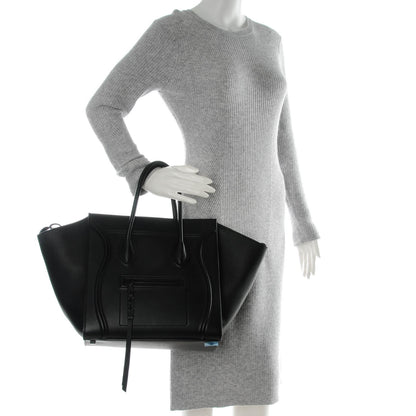 Celine Supple Calfskin Medium Phantom Luggage Black 2 of 7