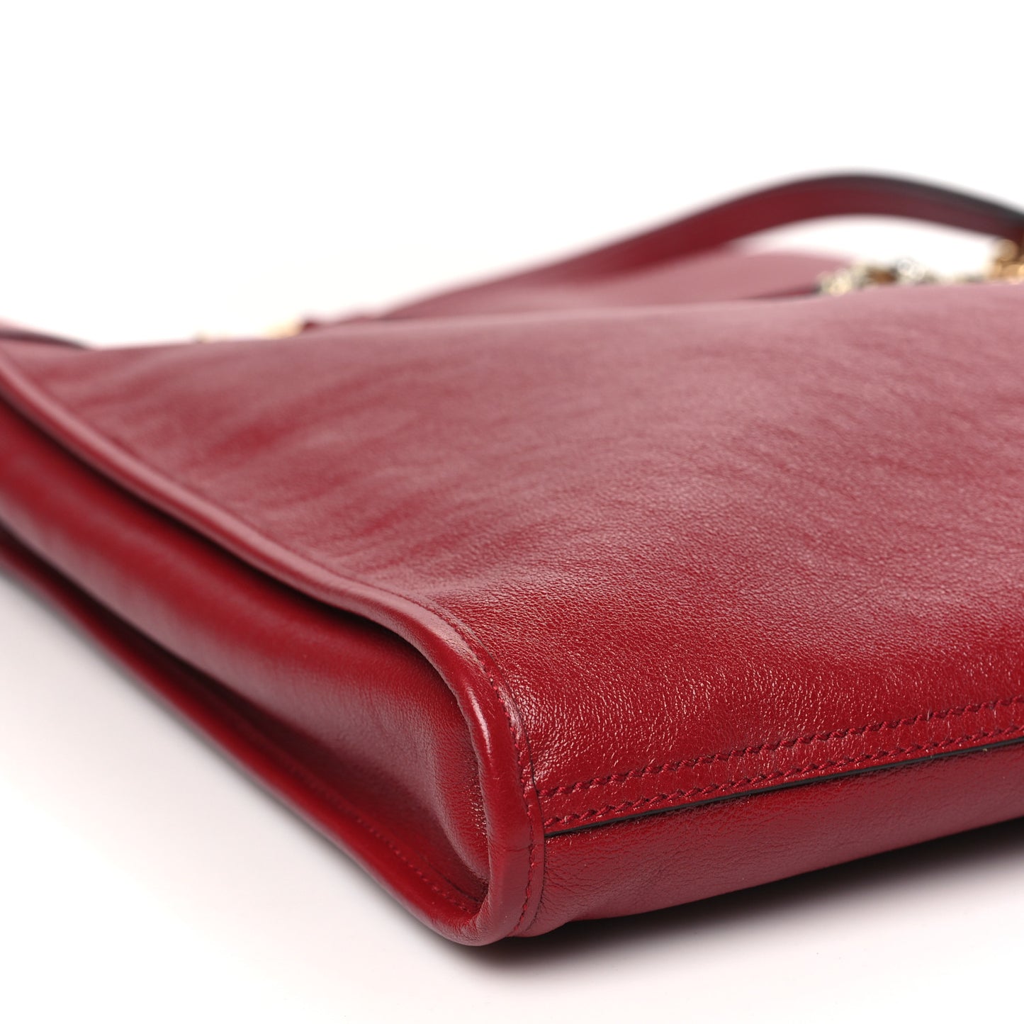 Calfskin Large Rajah Chain Tote Romantic Cherry