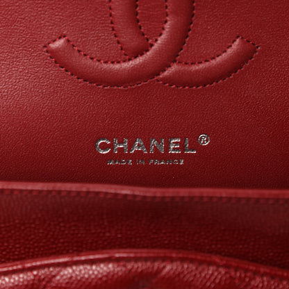 Chanel Caviar Quilted Medium Double Flap Dark Red 6 of 12