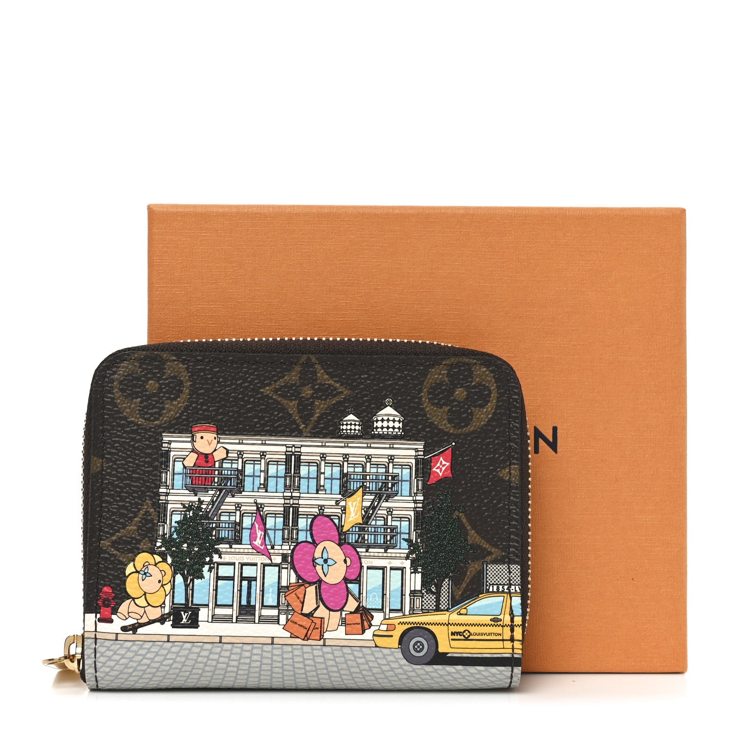 Louis Vuitton Monogram 2022 Christmas Animation New York Soho Zippy Coin Purse Yellow 11 of 13