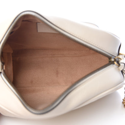 Gucci Calfskin Matelasse Small GG Marmont Chain Shoulder Bag White 7 of 12
