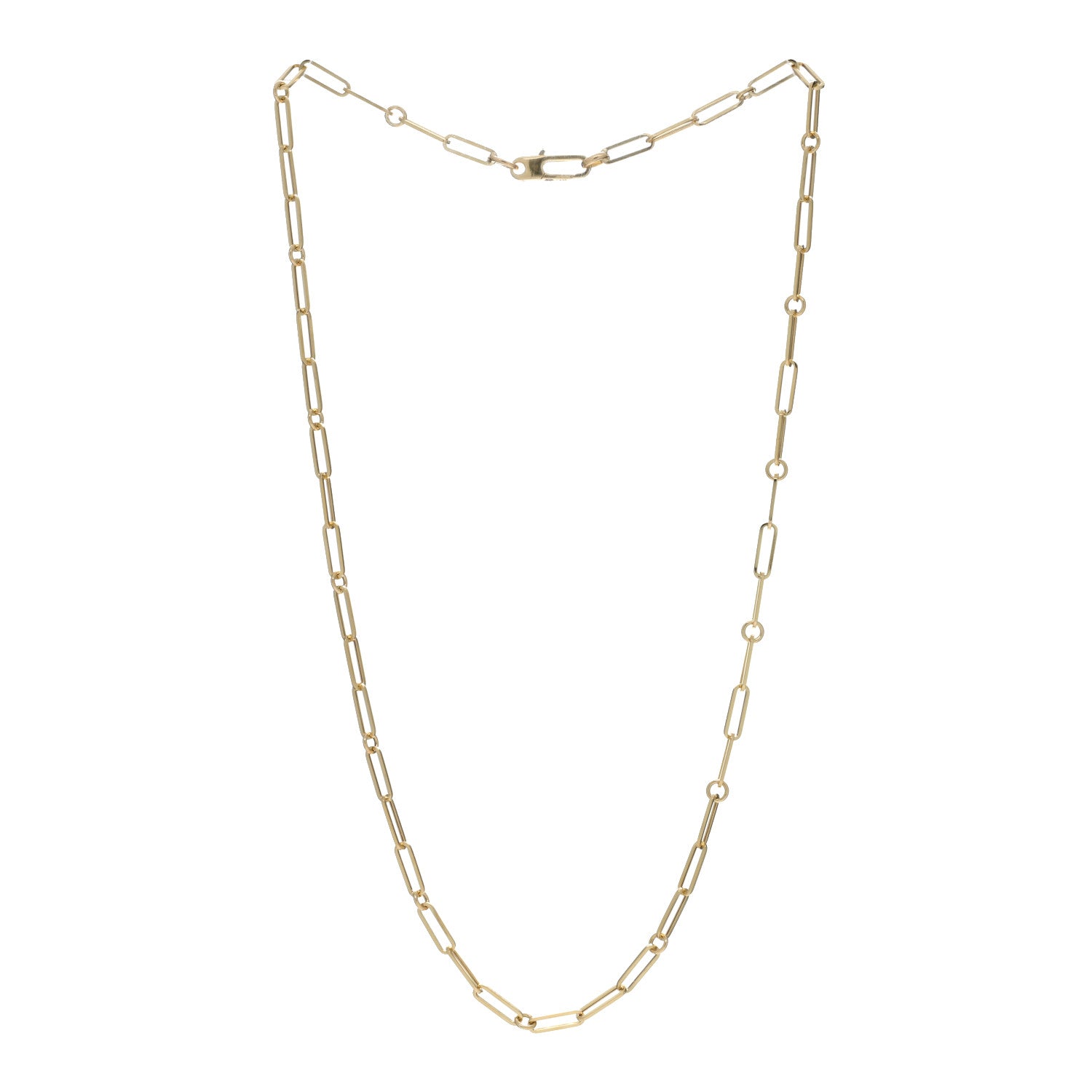 Roberto Coin 18K Yellow Gold Paper Clip Link Necklace 2 of 5