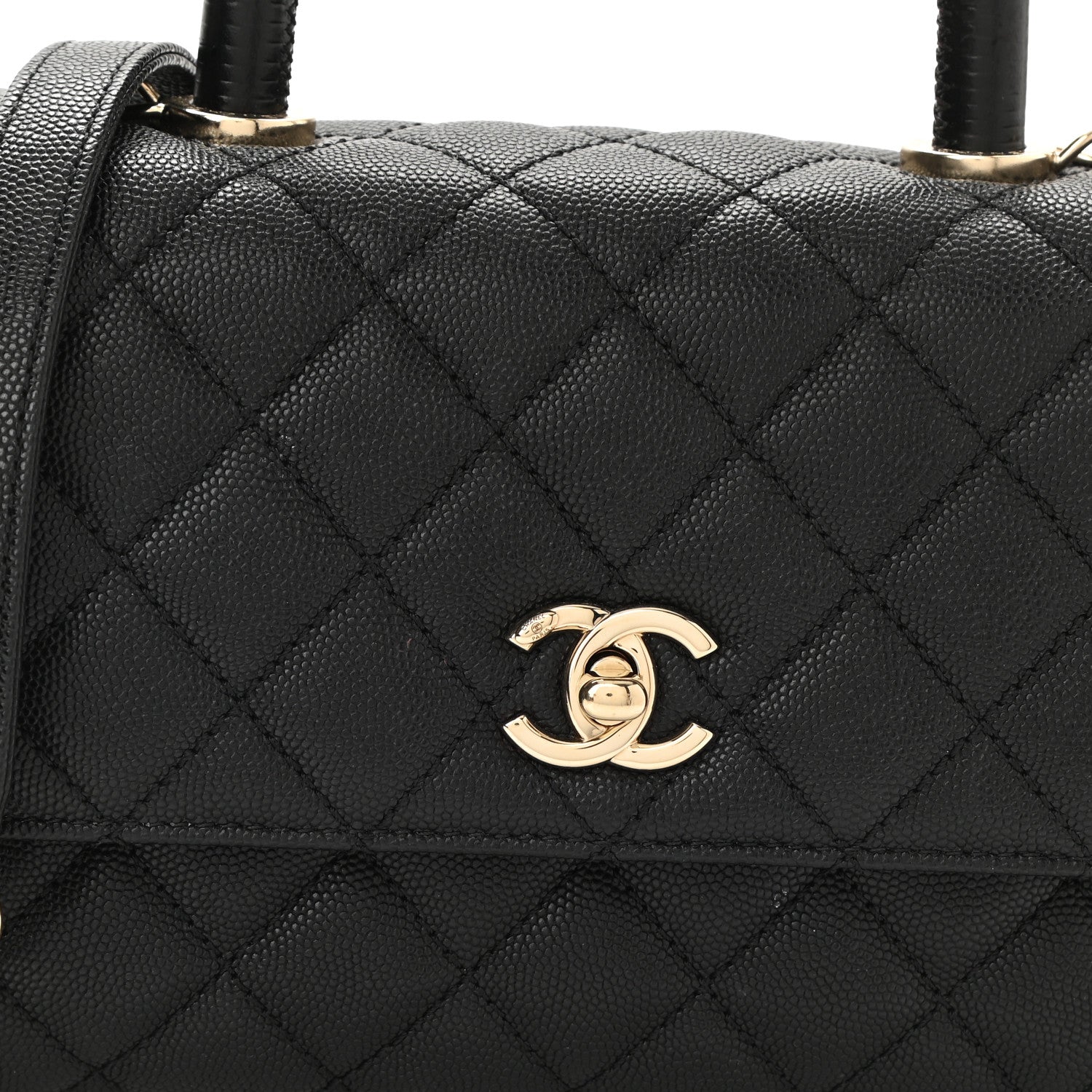 Chanel Caviar Quilted Mini Coco Handle Flap Black 8 of 10