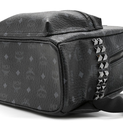 MCM Visetos Medium Side Studs Stark Backpack Black 8 of 9