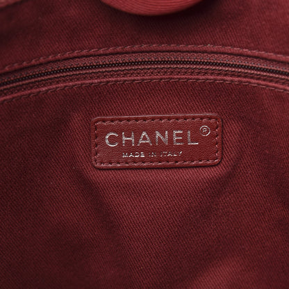 Chanel Canvas Small Deauville Tote Red 6 of 12