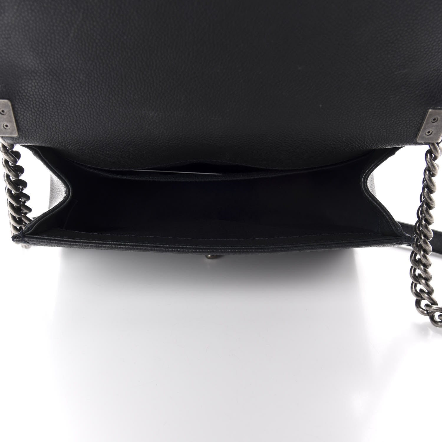 Chanel Caviar Stitched Medium Boy Flap Blue 5 of 14