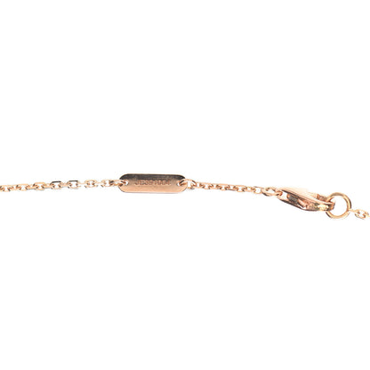 Van Cleef & Arpels 18K Rose Gold Diamond Pink Porcelain Vintage Alhambra Pendant Necklace 5 of 6