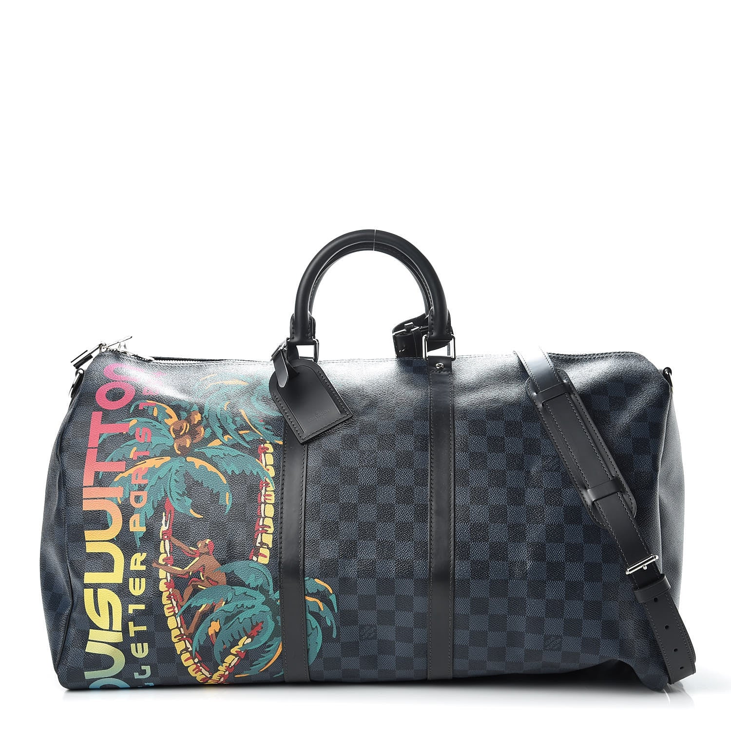 Louis Vuitton Damier Cobalt Jungle Keepall Bandouliere 55 1 of 12