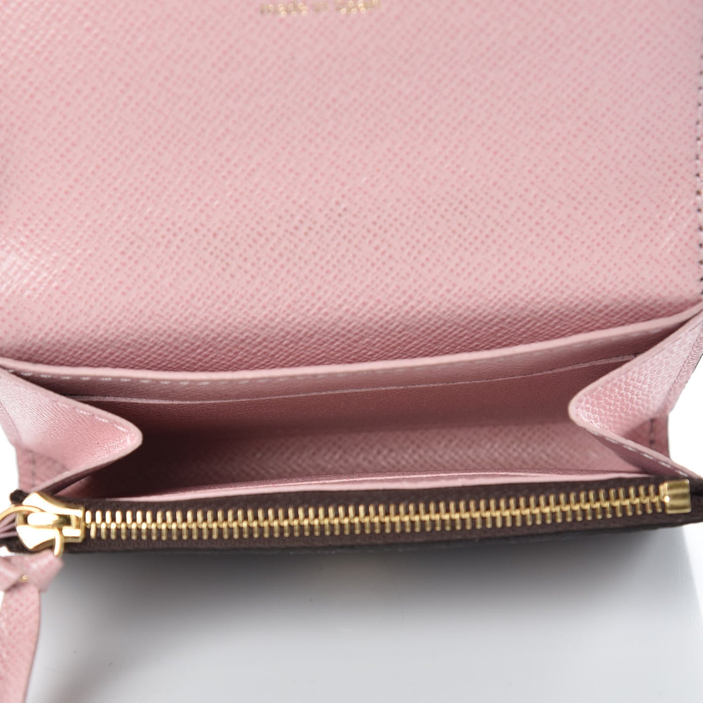 Damier Ebene Rosalie Coin Purse Rose Ballerine