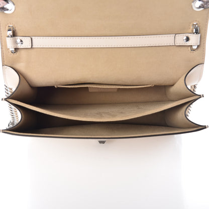 Fendi Vitello Elaphe Lace Up Bow Kan I Shoulder Bag Camelia Bois de Rose 6 of 9