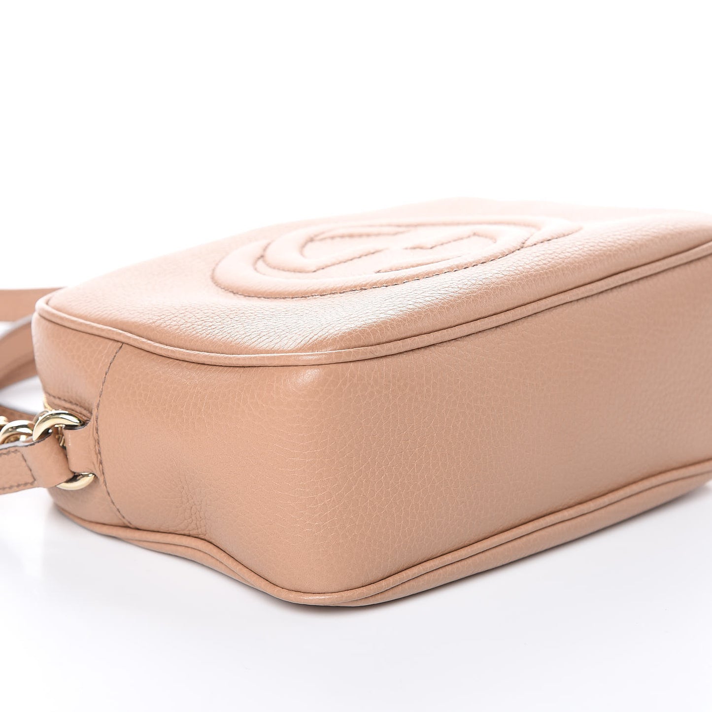 Pebbled Calfskin Small Soho Disco Bag Camelia