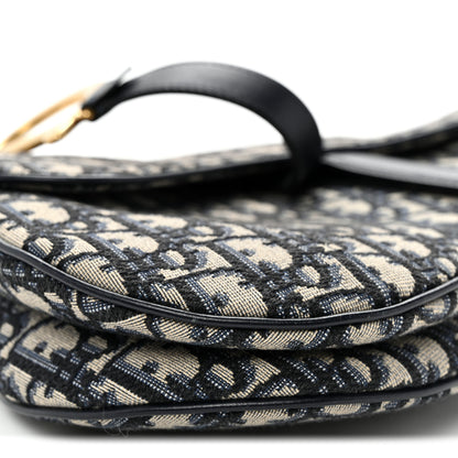 Christian Dior Oblique Saddle Bag Blue 9 of 10