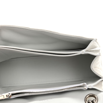 Balenciaga Crushed Calfskin Quilted Small Crush Chain Bag Optic White 6 of 10
