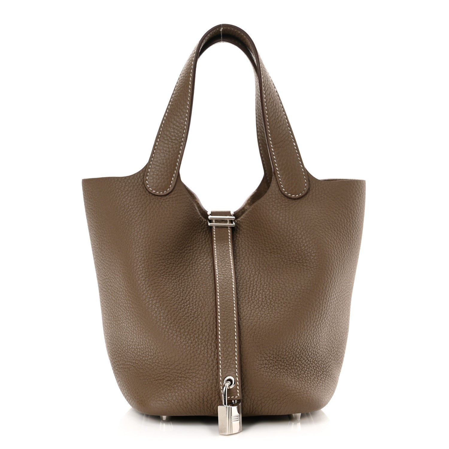 Hermes Taurillon Clemence Picotin Lock 18 PM Etoupe 1 of 11