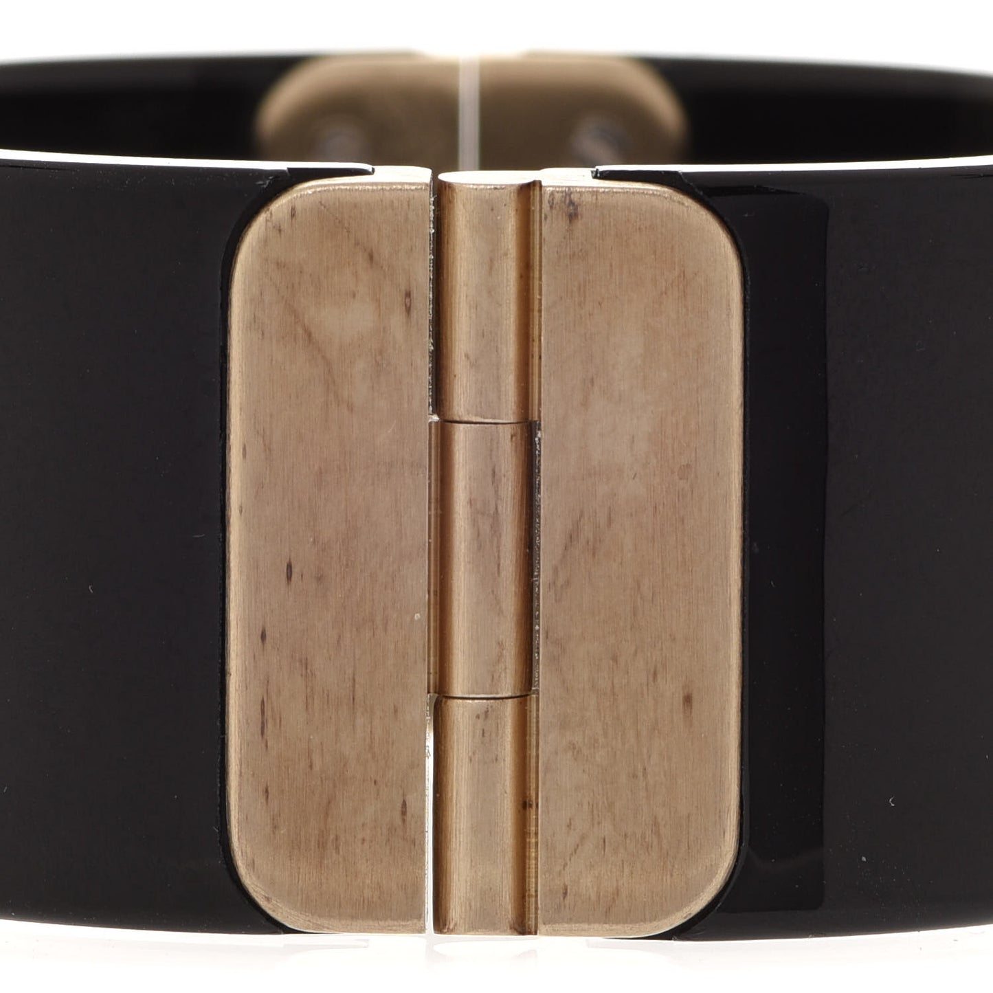 Resin Baguette Crystal CC Cuff Black