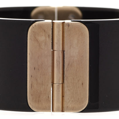 Chanel Resin Baguette Crystal CC Cuff Black 9 of 9