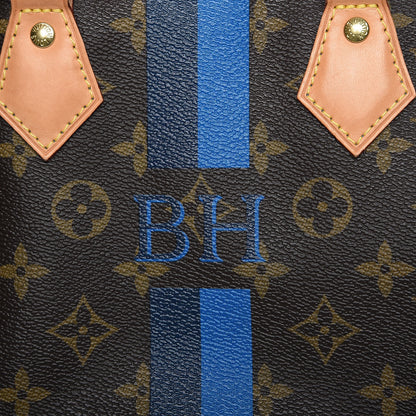 Louis Vuitton Monogram My LV Heritage Speedy Bandouliere 25 Blue Marine de France 10 of 14