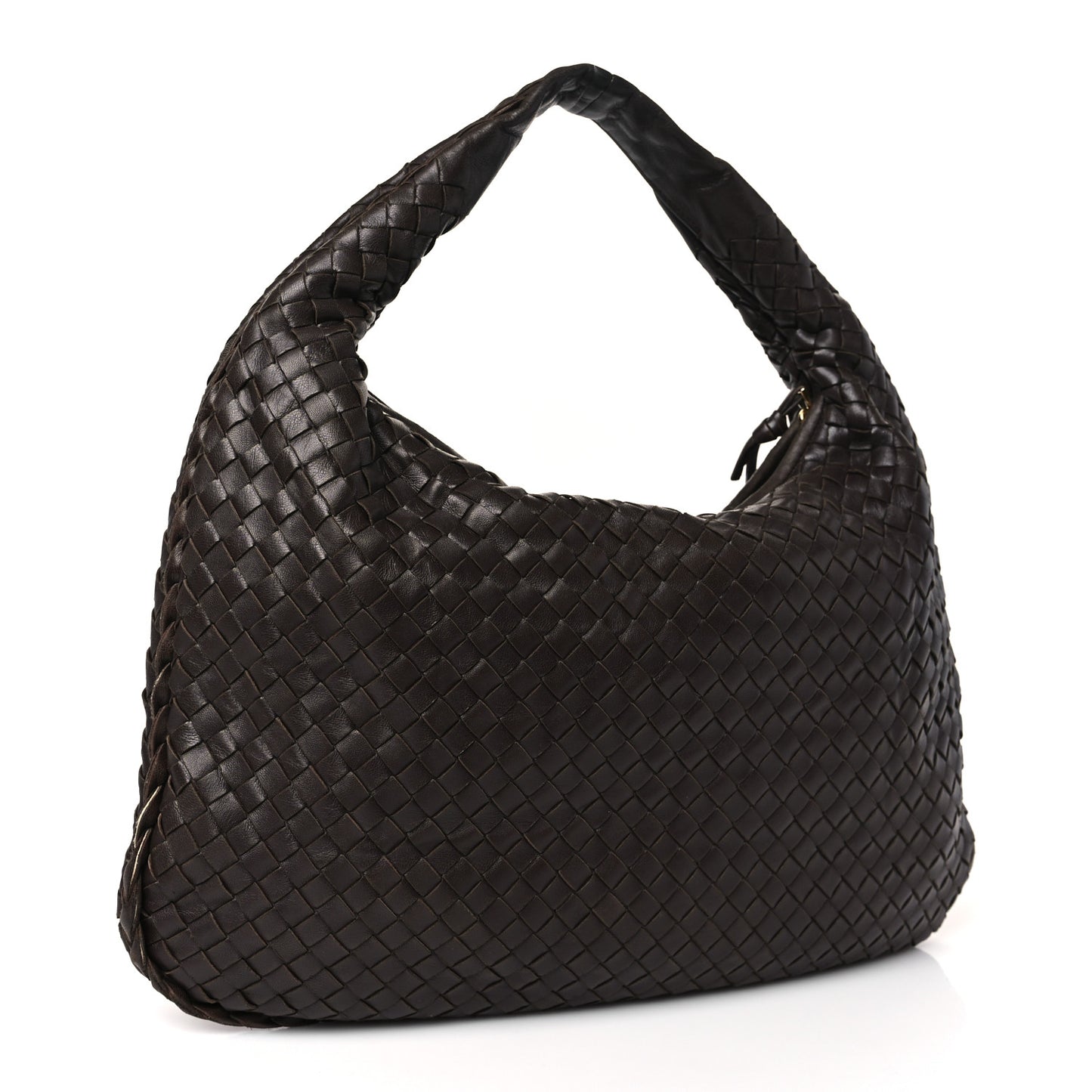 Nappa Intrecciato Medium Veneta Hobo Ebano
