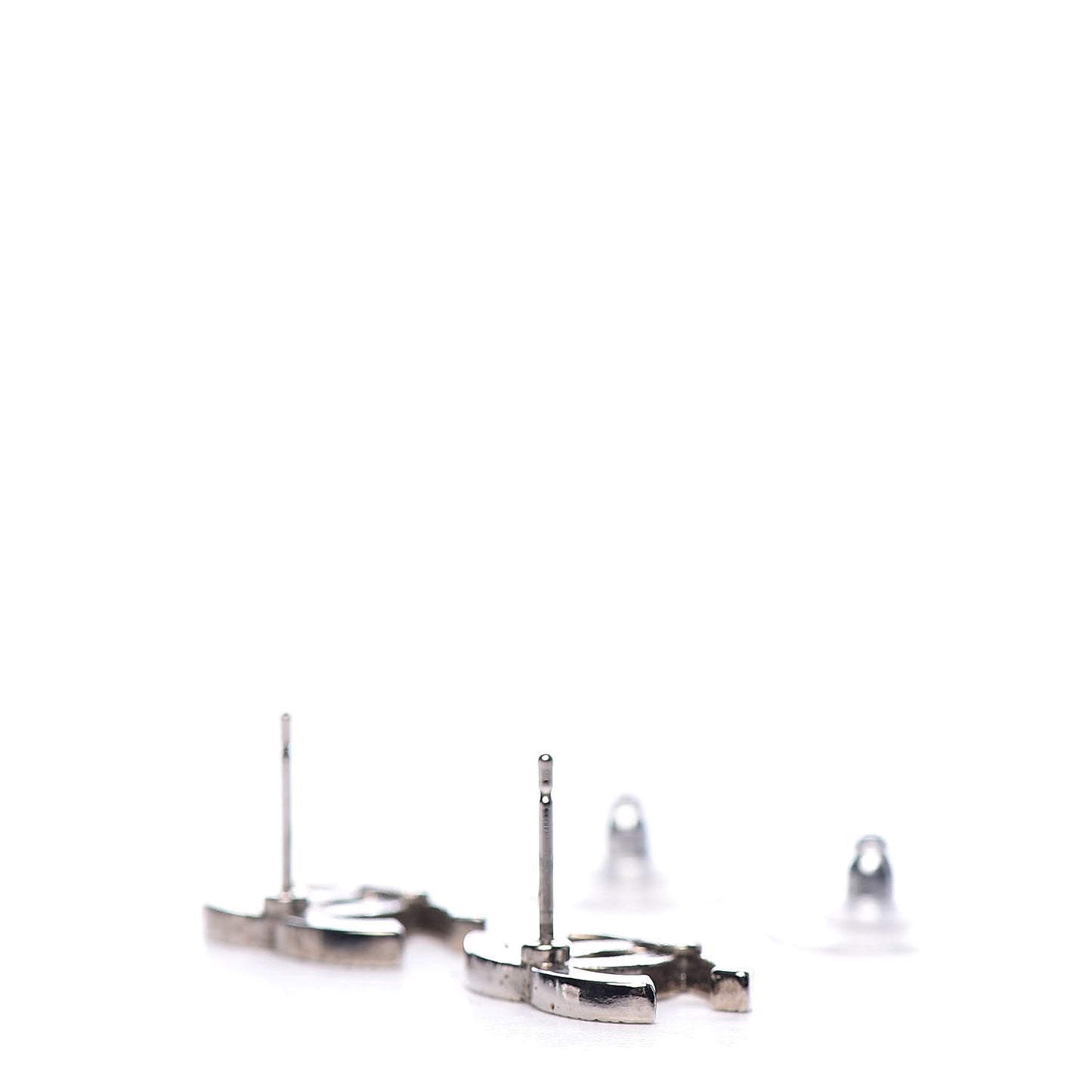 Crystal CC Earrings Silver
